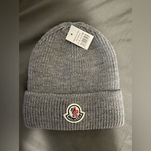 Moncler beanie hat gray